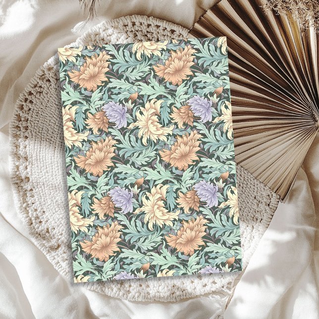 William Morris inspired cream purple peach sage Tissue Paper (William Morris inspired cream purple peach sage Tissue Paper)