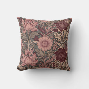 William Morris Inspired Floral Pattern Cushion