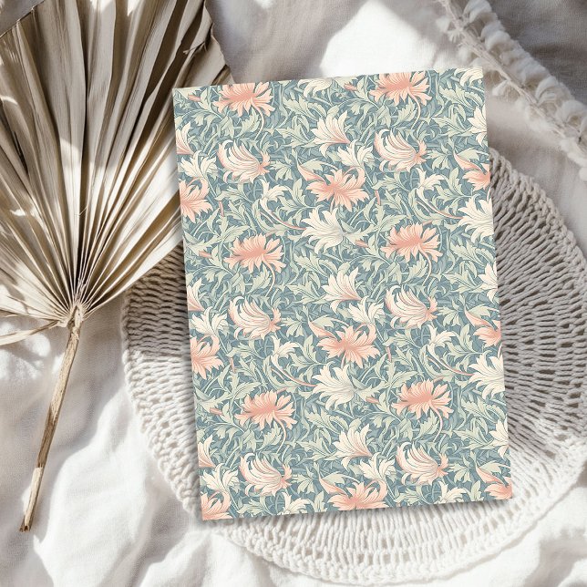 William Morris inspired pale pink pastel green Tissue Paper (William Morris inspired pale pink pastel green Tissue Paper)