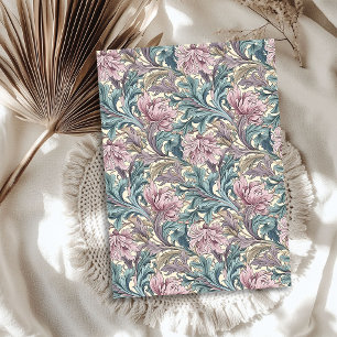 William Morris inspired pale purple pastel green Tissue Paper