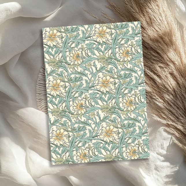 William Morris inspired pastel green cream ivory Tissue Paper (William Morris inspired pastel green cream ivory Tissue Paper)