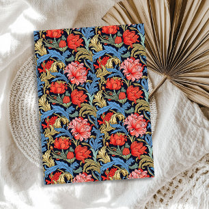 William Morris inspired pink blue sage green Tissue Paper
