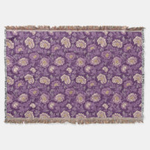 William Morris Inspired Purple Floral Pattern 
