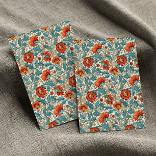 William Morris inspired terracotta pastel blue Tissue Paper