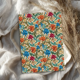 William Morris inspired terracotta pastel blue Tissue Paper