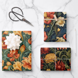 William Morris Inspired Wrapping Paper Sheet
