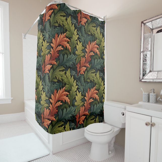 William Morris,Intricate patterns,Nature-inspired  Shower Curtain (In Situ)