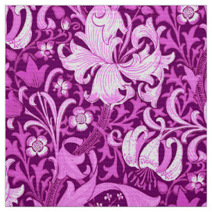 William Morris Iris and Lily, Amethyst Purple Fabric