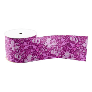 William Morris Iris and Lily, Amethyst Purple Grosgrain Ribbon
