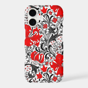 William Morris Iris and Lily, Black, White and Red