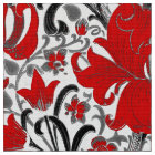William Morris Iris and Lily, Black, White and Red