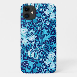 William Morris Iris and Lily, Indigo Blue & White Case-Mate iPhone Case