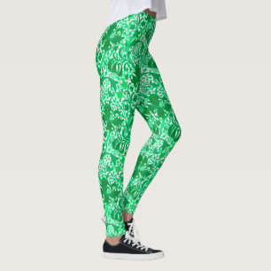 William Morris Iris and Lily, Jade Green Leggings