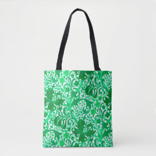 William Morris Iris and Lily, Jade Green Tote Bag