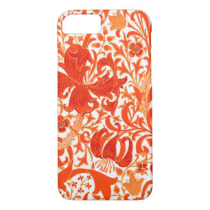 William Morris Iris and Lily, Mandarin Orange iPhone 8/7 Case