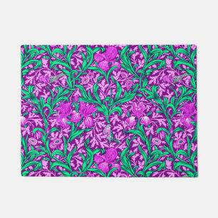 William Morris Irises, Amethyst Purple Doormat