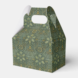 William Morris Ispahan Teal Green Floral Art Favour Box