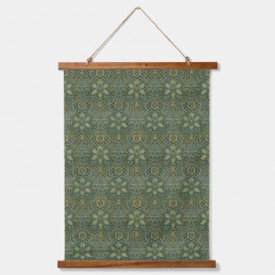 William Morris Ispahan Teal Green Floral Art Hanging Tapestry