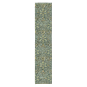 William Morris Ispahan Teal Green Floral Art Short Table Runner