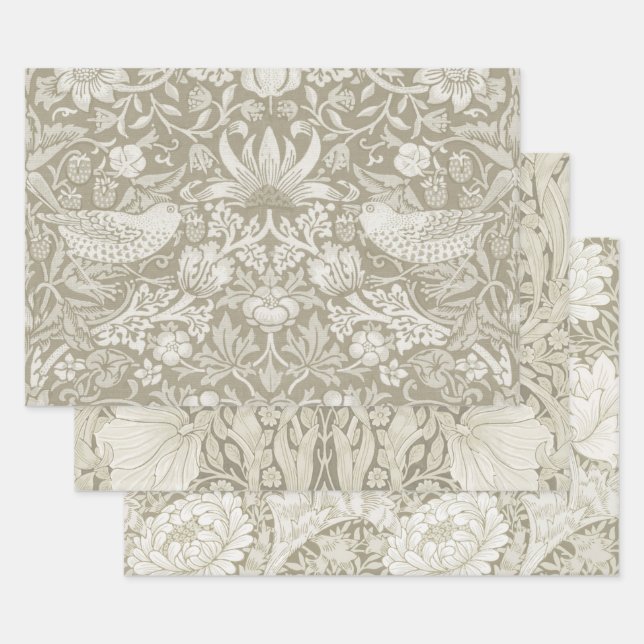 William Morris, Ivory Wrapping Paper Sheet (Set)