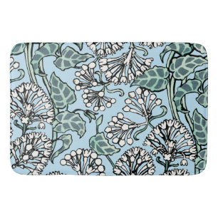 William Morris Jasmine and Leaves Pattern Bath Mat