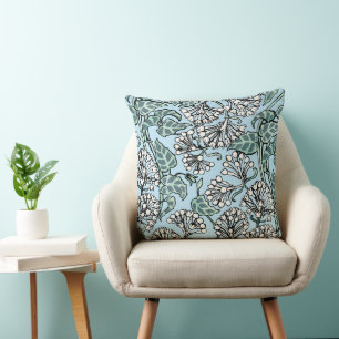 William Morris Jasmine and Leaves Pattern Cushion