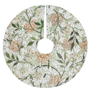 William Morris Jasmine Blossom Garden Design Brushed Polyester Tree Skirt