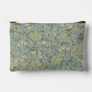 William Morris Jasmine Blue Green Botanical Art Accessory Pouch