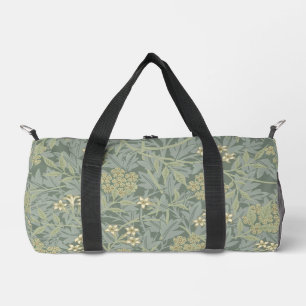 William Morris Jasmine Blue Green Botanical Art Duffle Bag