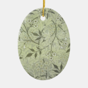 William Morris Jasmine Botanical Ceramic Tree Decoration