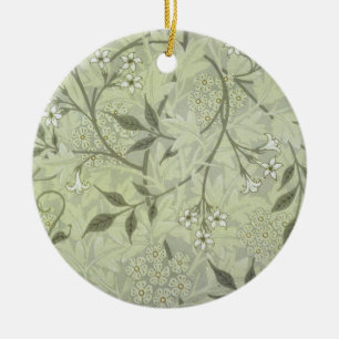 William Morris Jasmine Botanical Ceramic Tree Decoration