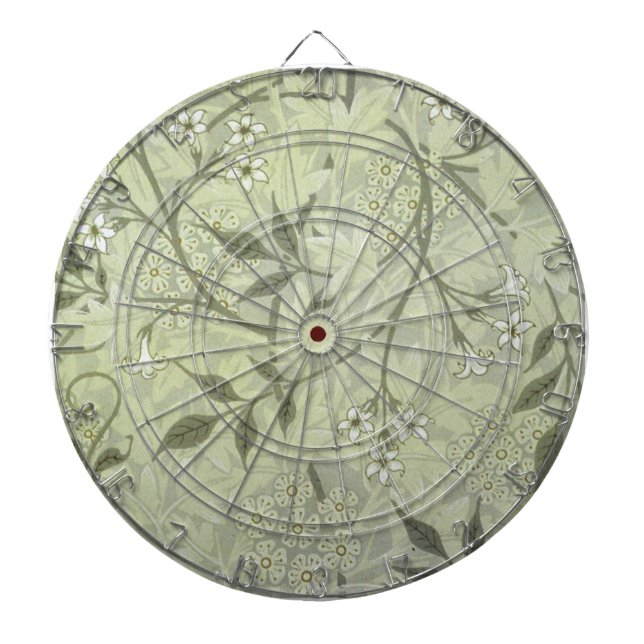 William Morris Jasmine Botanical Dartboard (Front)