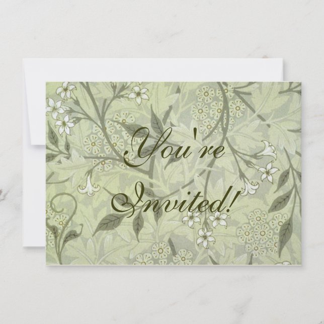 William Morris Jasmine Botanical Invitation (Front)