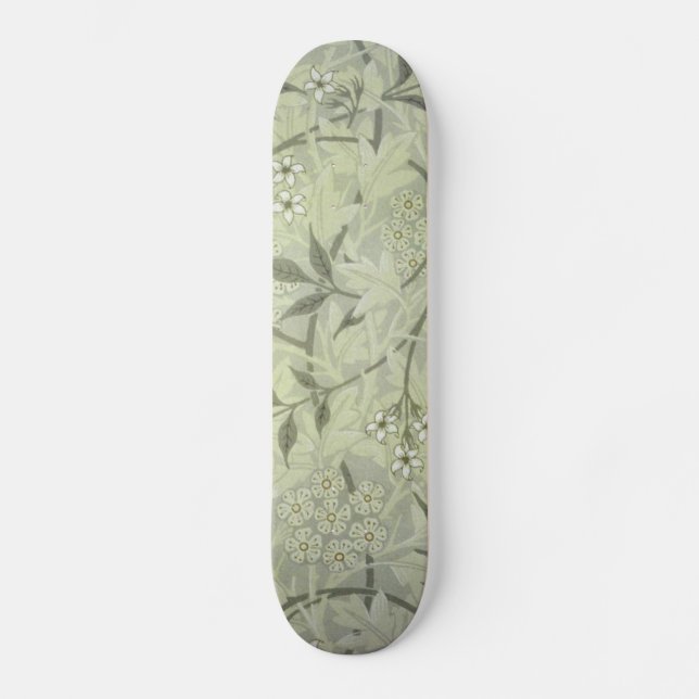 William Morris Jasmine Botanical Skateboard (Front)