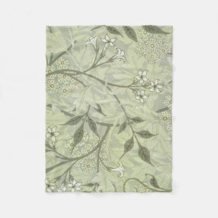 William Morris Jasmine Botanical Vintage Antique Fleece Blanket