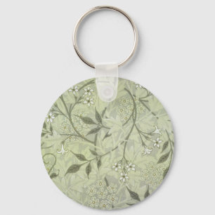 William Morris Jasmine Botanical Vintage Antique Key Ring