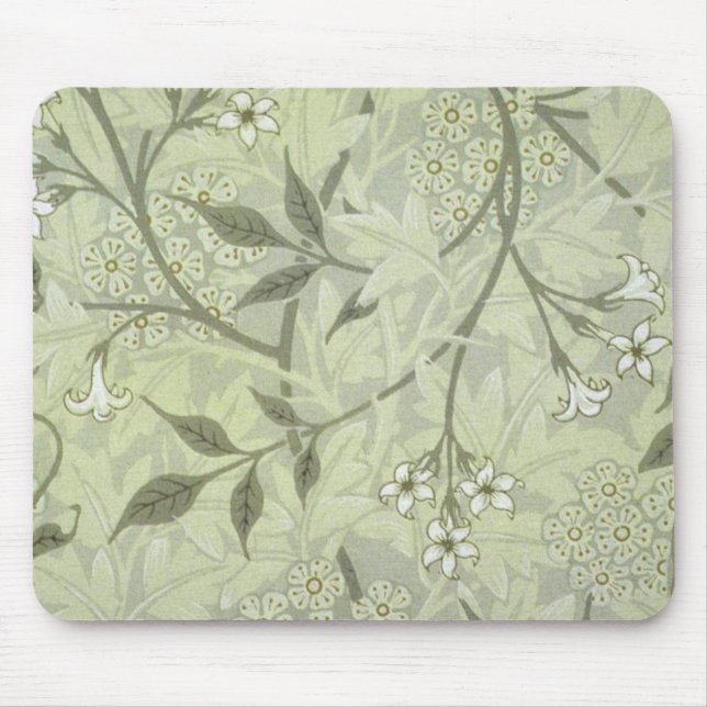 William Morris Jasmine Botanical Vintage Antique Mouse Pad (Front)