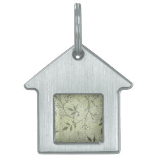 William Morris Jasmine Botanical Vintage Antique Pet ID Tag