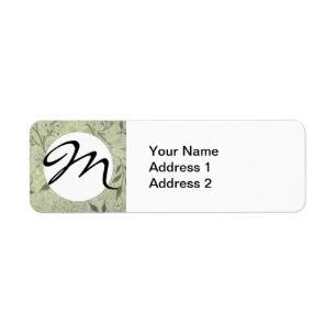 William Morris Jasmine Botanical Vintage Antique Return Address Label