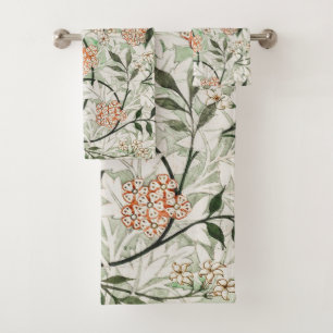 William Morris Jasmine Flower Bath Towel Set