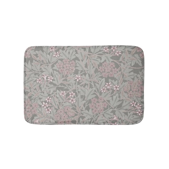 William Morris Jasmine Flower Pattern Bath Mat (Front)