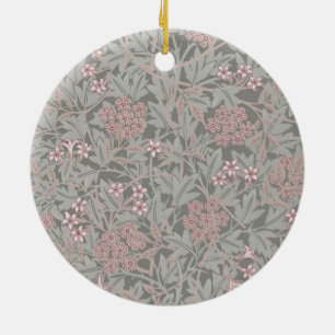 William Morris Jasmine Flower Pattern Ceramic Ornament