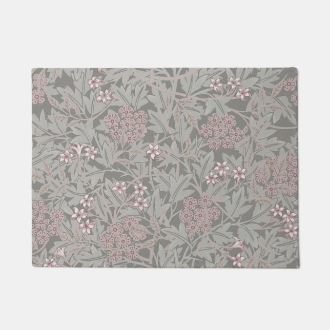 William Morris Jasmine Flower Pattern Doormat (Front)
