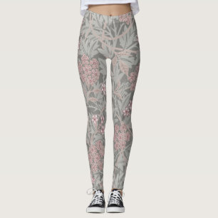 William Morris Jasmine Flower Pattern Leggings