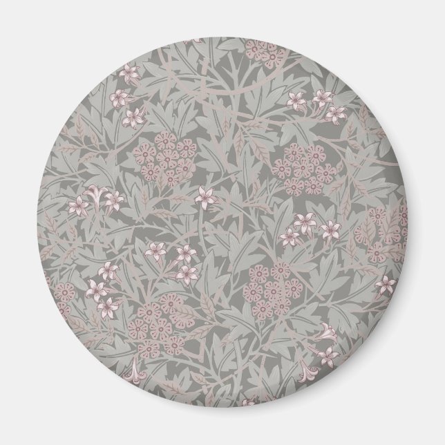 William Morris Jasmine Flower Pattern Magnet (Front)