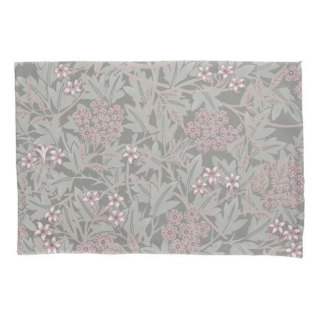 William Morris Jasmine Flower Pattern Pillowcase (Front)