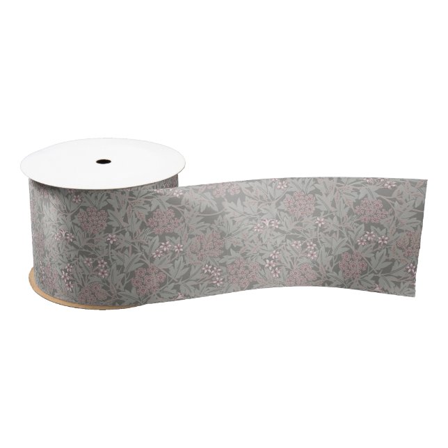 William Morris Jasmine Flower Pattern Satin Ribbon (Spool)
