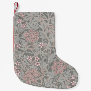William Morris Jasmine Flower Pattern Small Christmas Stocking