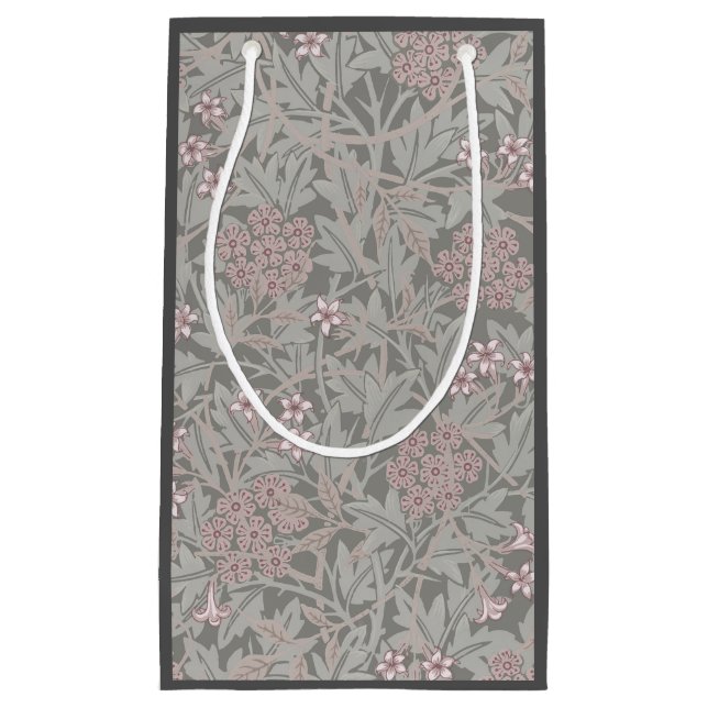 William Morris Jasmine Flower Pattern Small Gift Bag (Front)