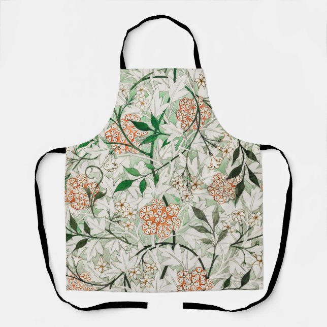 William Morris Jasmine Garden Flower Classic Apron (Front)